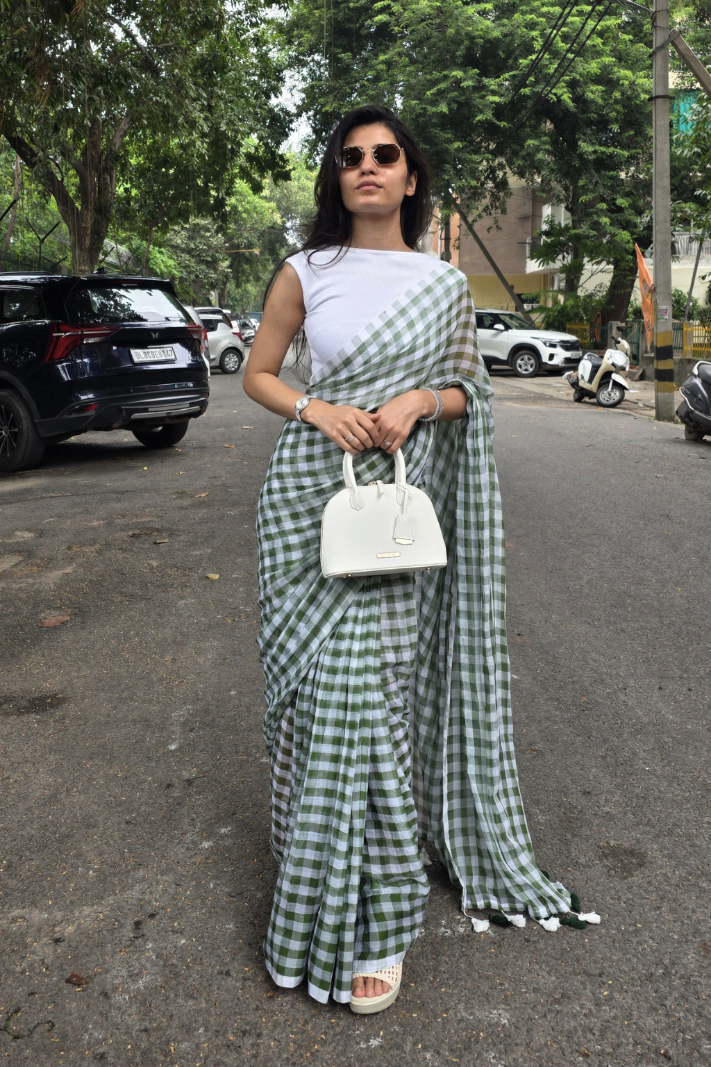 Hara Gamcha - Classic Gamcha Mul Cotton Saree