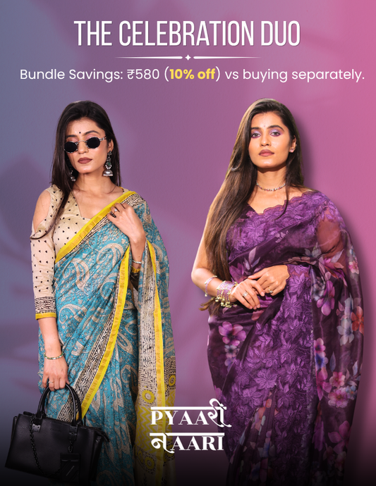 The Celebration Duo – Gul-e-Bahar & Amrapali Saree Bundle