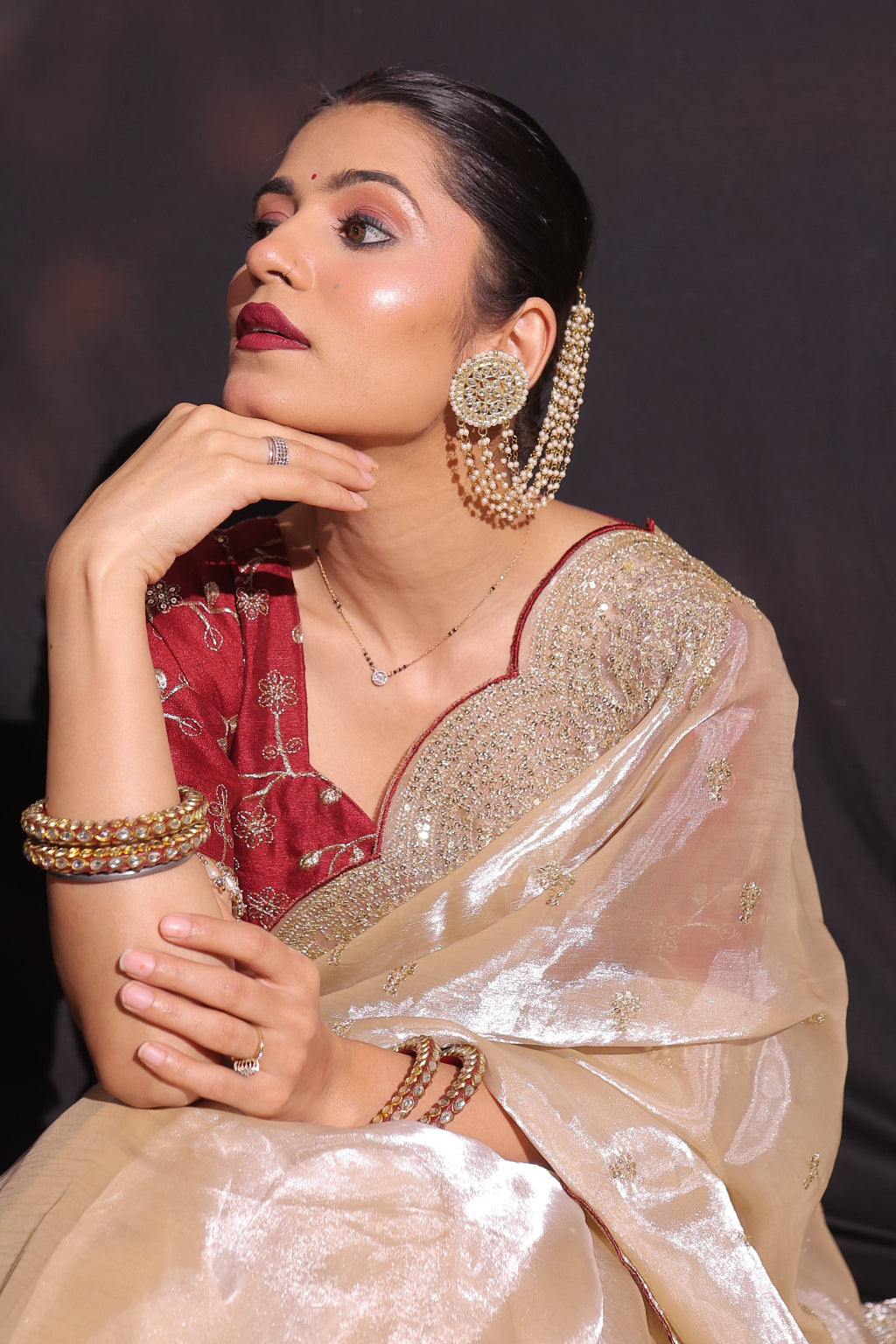 Nandini - The Grand Festive Jimmy Choo Satin Saree