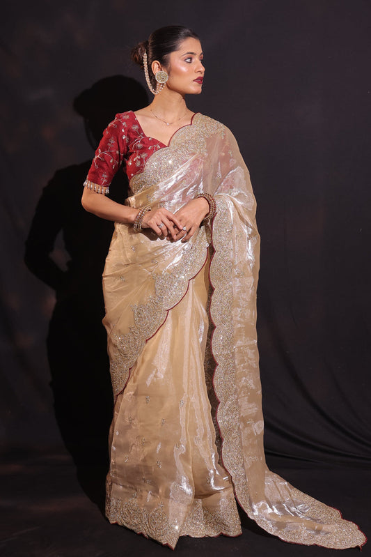 Nandini - The Grand Festive Jimmy Choo Satin Saree
