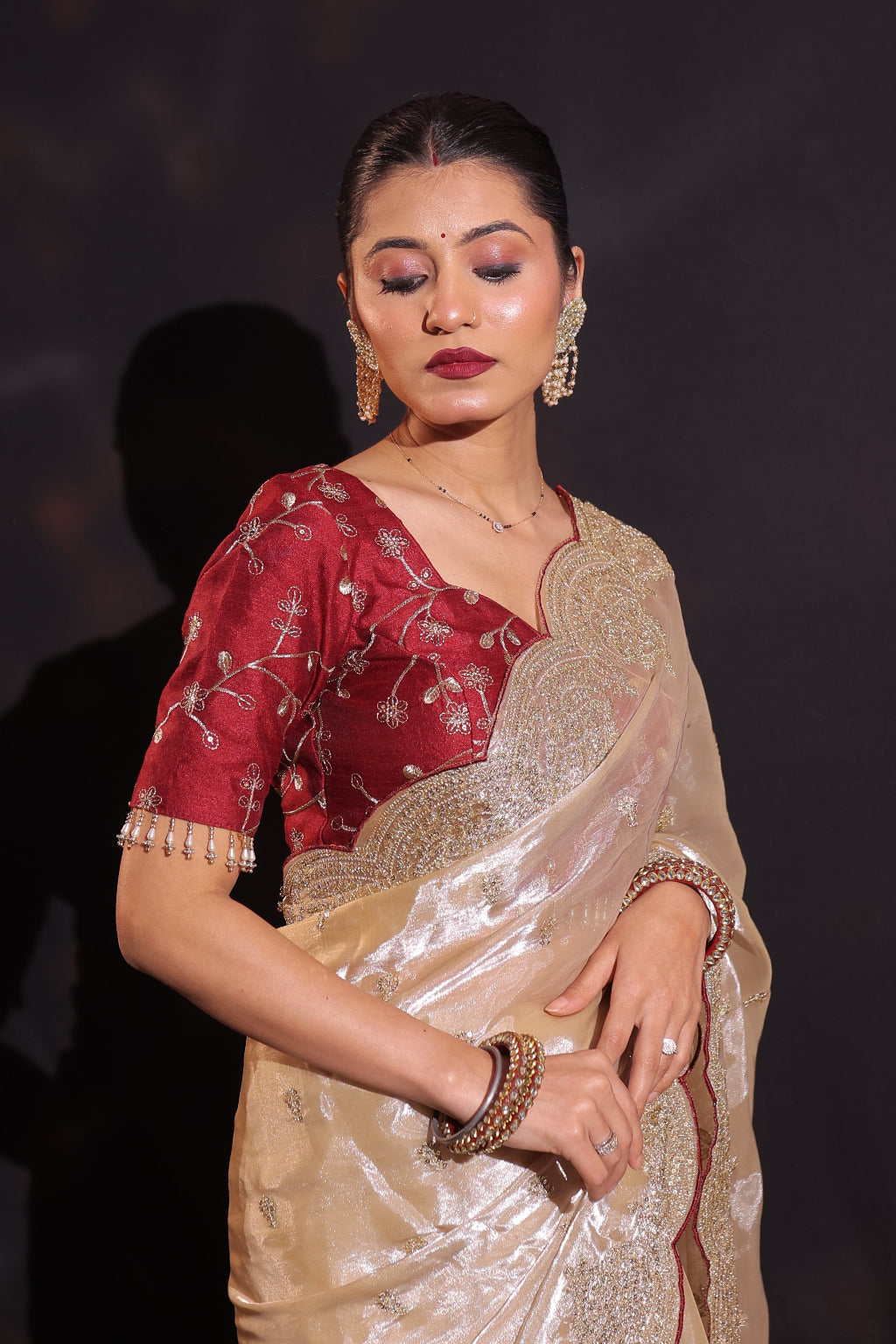 Nandini - The Grand Festive Jimmy Choo Satin Saree