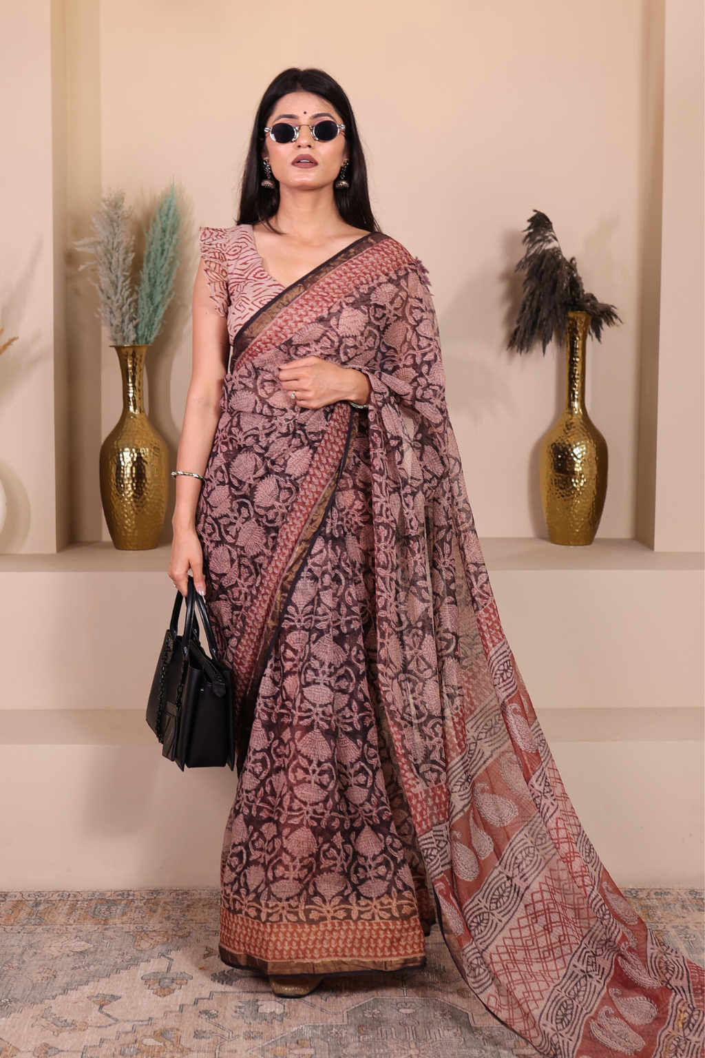 Bhoomi – Earth-Toned Kota Doria Saree