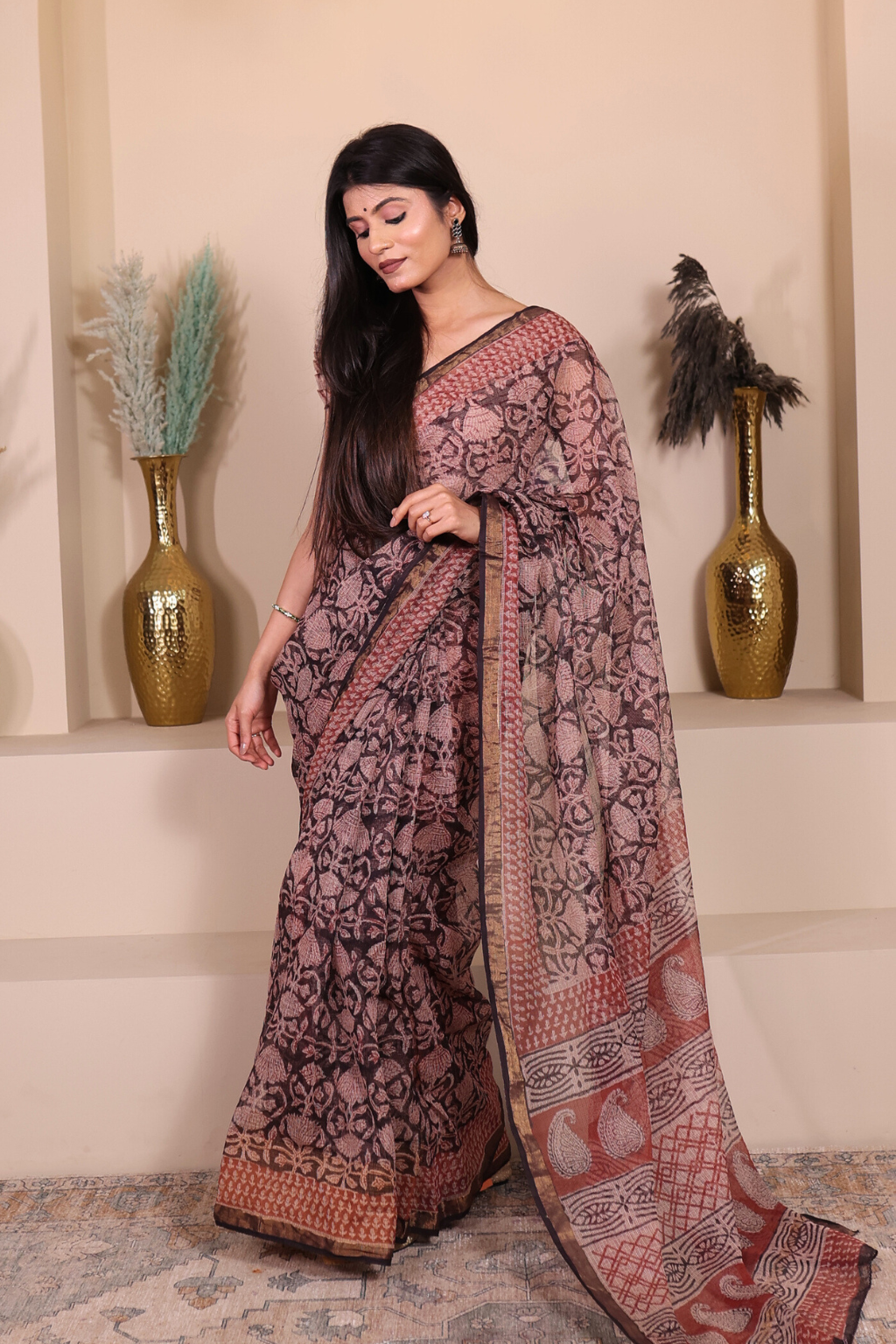 Bhoomi – Earth-Toned Kota Doria Saree