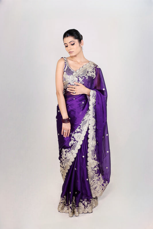 Madhuri – Heavy Soft Rangoli Silk Saree With Sequence Pallu Work