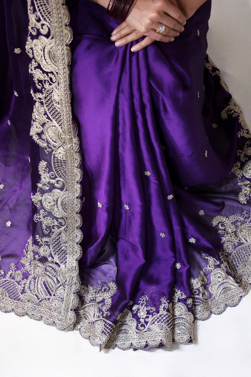 Madhuri – Heavy Soft Rangoli Silk Saree With Sequence Pallu Work