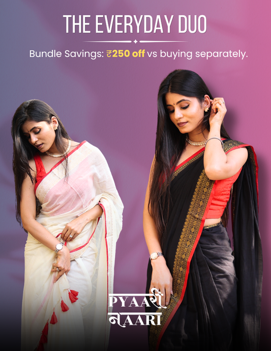 The Everyday Duo – Aasha & Nisha Mul Cotton Saree Bundle