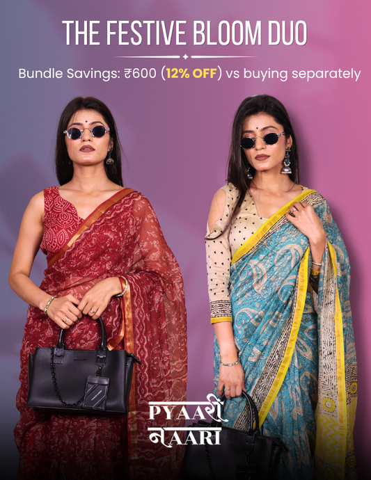 The Festive Bloom Duo – Amrapali & Suhani Saree Bundle